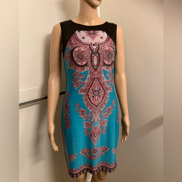 Abstract print dress size :Small - Picture 2 of 7
